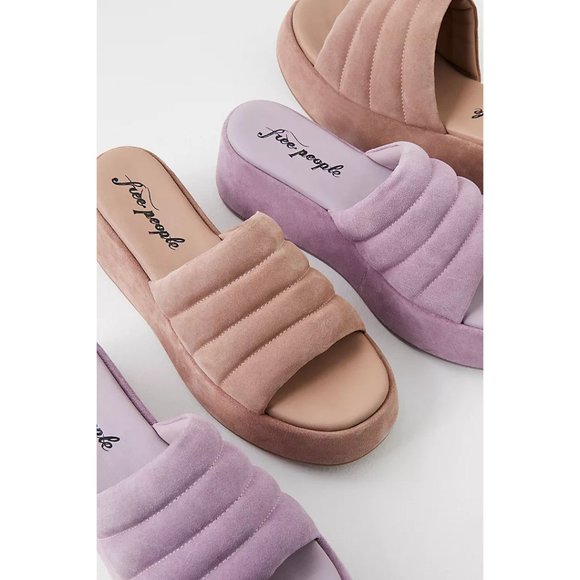 🎉LAST CHANCE🎉 FREE PEOPLE Almost Paradise Platform Sandals / Orchid - Picture 6 of 14